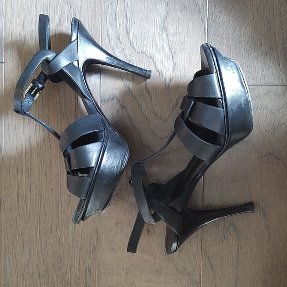 Yves Saint Laurent Tribute Leather Platform Sandal - Picture 7 of 14